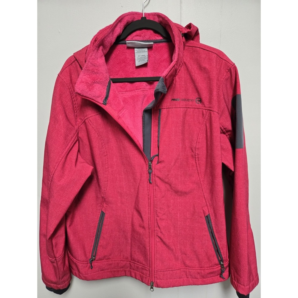 Free Country Girls Pink Hooded Zip‎ Up Jacket Size XXLarge